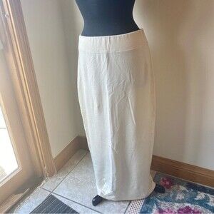 SUNDRY Anthropologie Maxi Skirt Knit Modal Cotton Beige Neutral Casual NWT